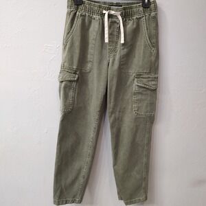 Gap Easy Jean Mid Rise Cargo Pockets Jeans sz XS  Elastic Waist Green Street